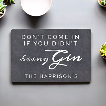 Personalised Gin Quote Metal Sign, 2 of 4