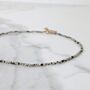 Dalmatian Jasper Skinny Gemstone Beaded Necklace, thumbnail 6 of 9