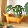 Orange Dachshund Standing Dog Planter, thumbnail 1 of 2