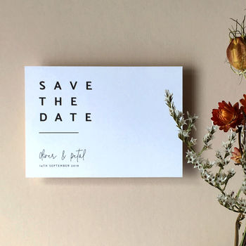 Modern Type Wedding Save The Date, 2 of 2