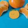 Orange Kawaii Enamel Pin Badge, thumbnail 3 of 5