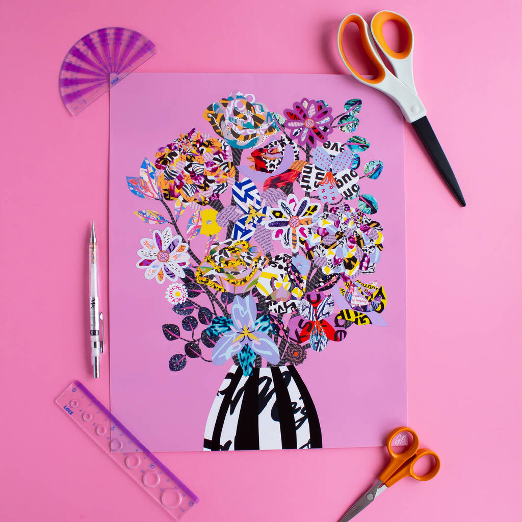 The Flowers Collage Giclée Art Print, 1 of 6