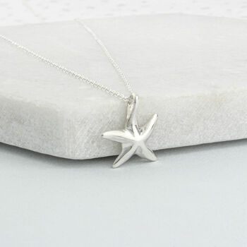 Sterling Silver Starfish Necklace, 4 of 12