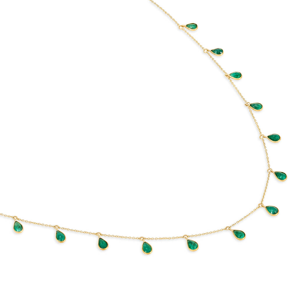 Fine Emerald Neclace On 18ct Gold Chain, 1 of 2