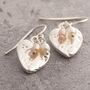 Heart Earrings Necklace Sterling Silver Jewellery Set, thumbnail 2 of 4