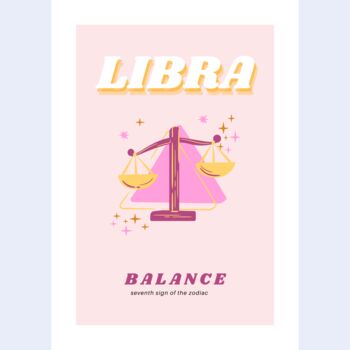 Libra Zodiac Print, 2 of 2