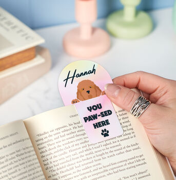 Personalised You Pawsed Here Dog Breed Bookmark, 2 of 5