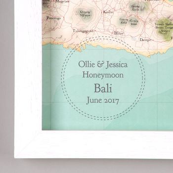 Personalised Bali Treasured Map Location Print, 3 of 8