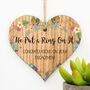 He Put A Ring On It Engagement Gift Hanging Wood Heart, thumbnail 2 of 3