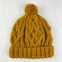 Fair Trade Unisex Cosy Cable Knit Wool Bobble Hat, thumbnail 4 of 12