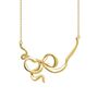 Gold Plated Ribbon Bow Necklace, thumbnail 3 of 3