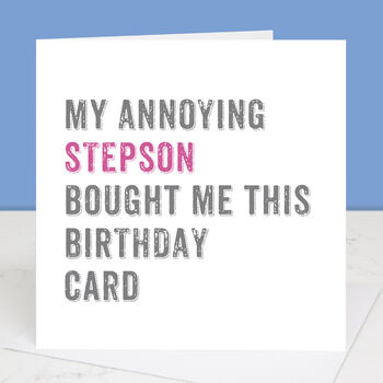 Personalised From Your Stepson Birthday Card, 3 of 4