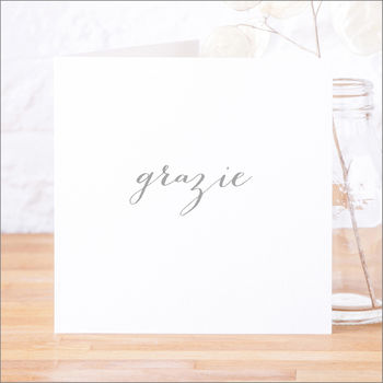 Single Or Pack Of Italian 'Grazie' Thank You Cards, 9 of 10