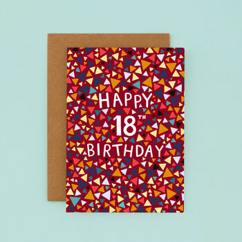 18th Birthday Card For Men, Geometric 18th Card, For Him, 2 of 2