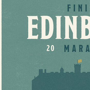 Personalised Edinburgh Marathon Print, Unframed, 3 of 4