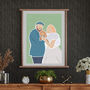 Custom Faceless Engagement Wedding Colour Portrait, thumbnail 3 of 9