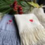 Embroidery Heart Initials Scarf With A Gift Box, thumbnail 6 of 7
