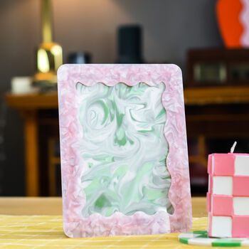 Wavy Photo Frame In Pink, 2 of 2