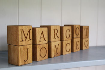 Personalised Wooden Baby Name Blocks, 6 of 11