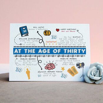 Personalised 30th Birthday Age Card, 3 of 4