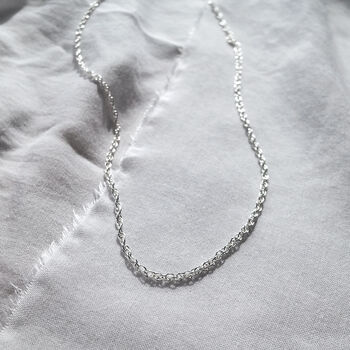 Sterling Silver Rope Chain Necklace, 2 of 6
