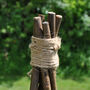Two Handmade Spiral Willow Garden Obelisks, thumbnail 2 of 4