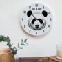 Personalised Panda Bear Bedroom Wall Clock, thumbnail 1 of 4