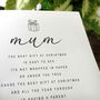 Christmas Card For Mum, To A Special Mother Christmas Card, Personalised Card For Mummy, Handmade Card, thumbnail 2 of 4