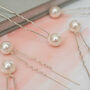 Set Of Five Big Pearl Bridal Hair Pins, thumbnail 3 of 4