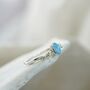 Dainty Silver Opal Ring, thumbnail 4 of 9