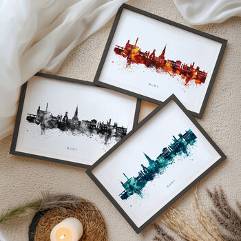 Bury Skyline Cityscape Art Print, 9 of 12