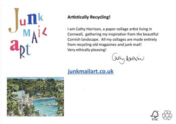 St Just In Roseland, Upcycled Blank Card, 3 of 4