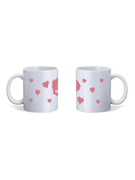 Will You Be My Valentine? Pink Heart Mug, 2 of 2