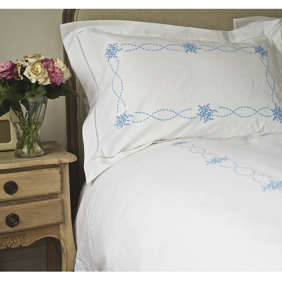Embroidered Cotton Duvet, 1 of 4