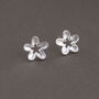 Sterling Silver 40th Flower Earrings, thumbnail 3 of 5