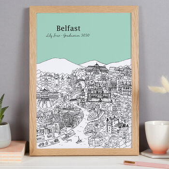 Personalised Belfast Graduation Gift Print, 5 of 9