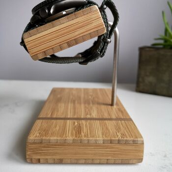 Bamboo Double Watch Stand, 5 of 7