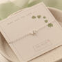 Lucky Four Leaf Clover Sterling Silver Bracelet, thumbnail 7 of 12