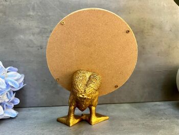 Gold Duck Leg Tabletop Mirror Round Vanity Accent Decor, 4 of 8