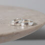 Brushed Hammered Sterling Silver 3mm Ring, thumbnail 5 of 6
