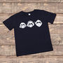 Three Wise Monkey Children's T Shirt, thumbnail 1 of 2