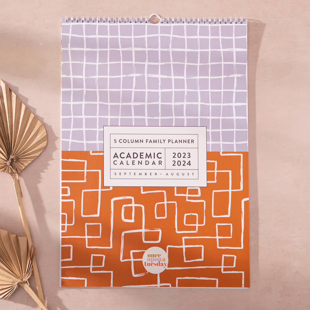 Academic Year Family Planner 2023 2024 Abstract Lines By Once Upon a