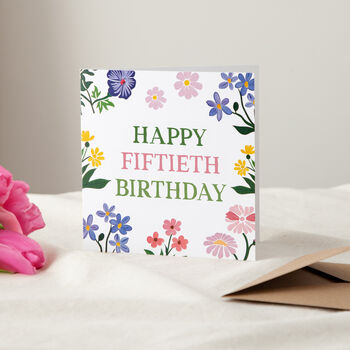 Bright Florals Personalised Mother's Day Card, 3 of 3