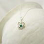 Silver Emerald Necklace, thumbnail 1 of 6