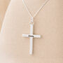 Personalised Sterling Silver Cross Pendant Necklace, thumbnail 1 of 10
