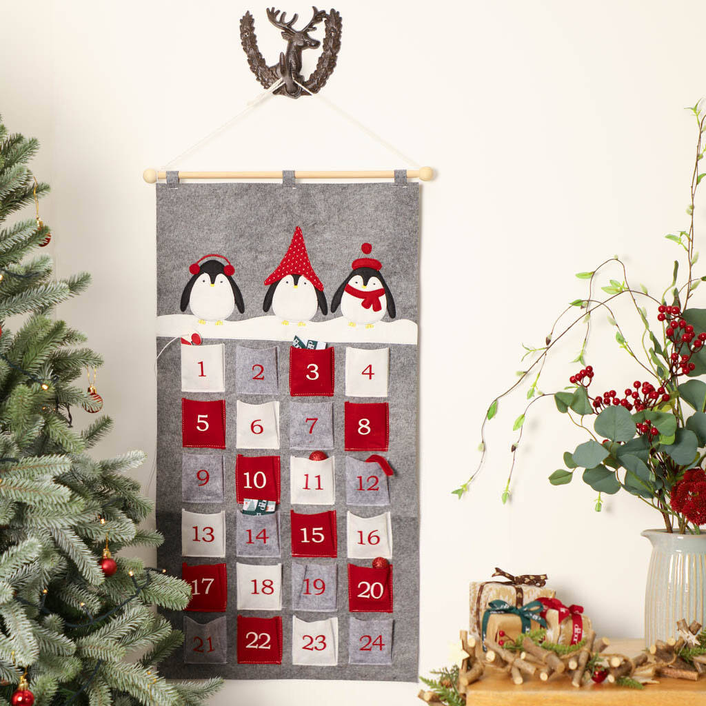 Christmas Penguins Fill Your Own Advent Calendar, 1 of 5