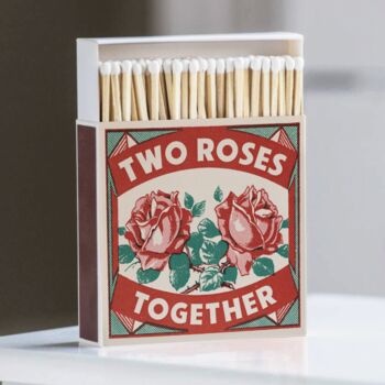 Personalised 'Two Roses' Boxed Matches, 5 of 5