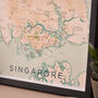 Framed And Personalised Singapore Map Print, thumbnail 4 of 4