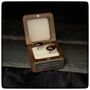 Personalised Dark Brown Rugby Ball Cufflinks, thumbnail 10 of 10