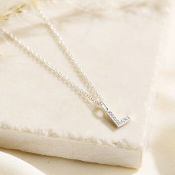 Cz Initial Letter Necklace, 4 of 10